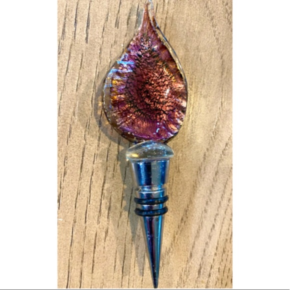 NWT Olivia Riegel blown glass wine stopper. Mint! - Picture 4 of 4